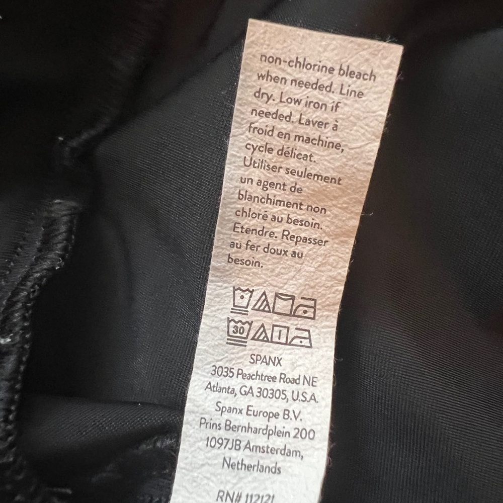 Spanx Perfect Pant High Rise Black Size M Slim Straight Stretch Ponte Shaping - Picture 6 of 6